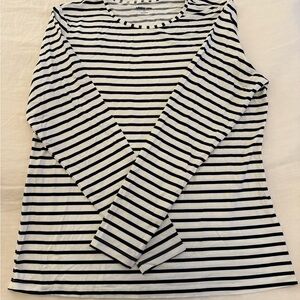 Navy and White Stripe Swim Shirt Rash Guard